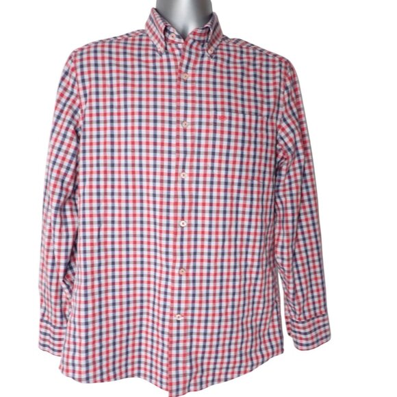 Southern Tide Channel Marker Check Shirt Mens S Long Sleeve red, blue Gray‎ - Picture 1 of 6